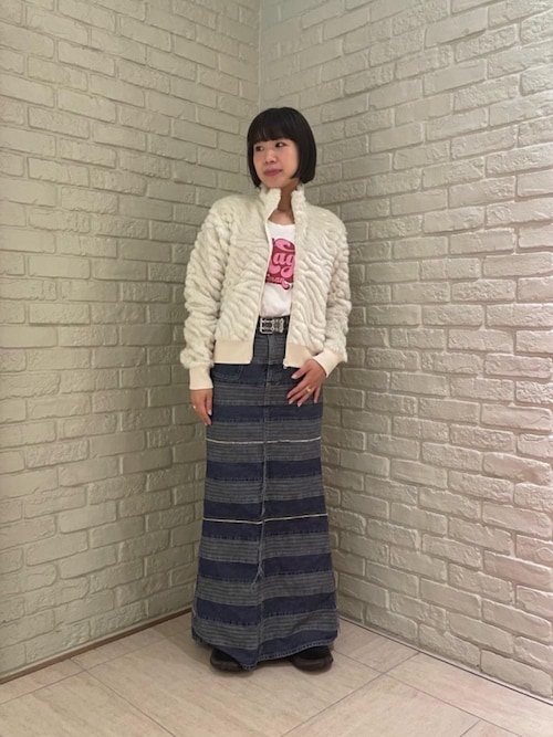 ヒステリックグラマースカート スクラッチAラインデニムミニスカート|HYSTERIC GLAMOUR WOMEN