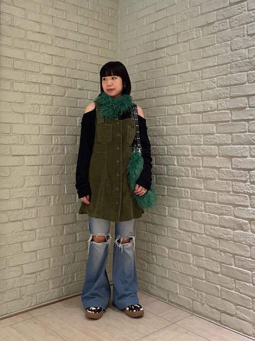 ローライズフレアデニムパンツ