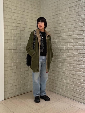 「アイテム（ステンカラーコート）」を使った、OKUDAさん（レディース・161cm）の秋コーディネート