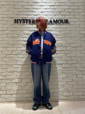 「アイテム（スタジャン）」を使った、OKUDAさん（レディース・161cm）の冬コーディネート