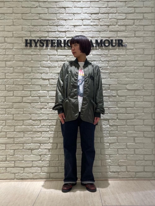 ヒステリックグラマー パーカーブルゾン ジャケット 希少サイズL 春アウター LAVENHAM×HYSTERIC BOMBER JACKET（ブルゾン）｜HYSTERIC GLAMOUR