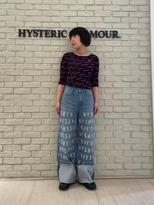 CHEERY刺繍 七分袖Tシャツ（Tシャツ/カットソー）｜HYSTERIC GLAMOUR