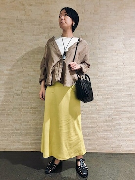 「FAEDA（ファエダ）のアイテム」を使った、増田さん（レディース・154cm）の春コーディネート