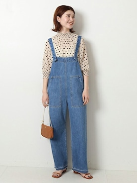 「Spick & Span（スピックアンドスパン）のアイテム（オールインワン・サロペット）」を使った、RIKAさん（レディース・160cm）の冬コーディネート