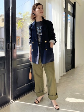 RIKAさん（レディース・160cm）の春コーディネート