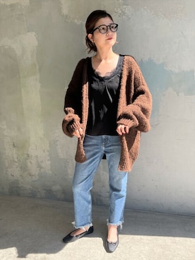 「TRICOTS JEAN MARC（トリコットジーンマルク）のアイテム」を使った、RIKAさん（レディース・160cm）の秋コーディネート