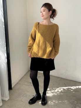 「TRICOTS JEAN MARC（トリコットジーンマルク）のアイテム（ニット/セーター）」を使った、RIKAさん（レディース・160cm）の秋コーディネート