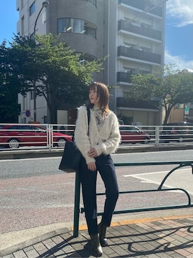 「トワルドジュイ」｜「アイテム（トップス）」を使った、藤井さん（レディース・166cm）の秋コーディネート