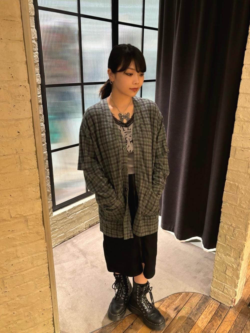 VIXEN GIRL刺繍 オーバーサイズカーディガン