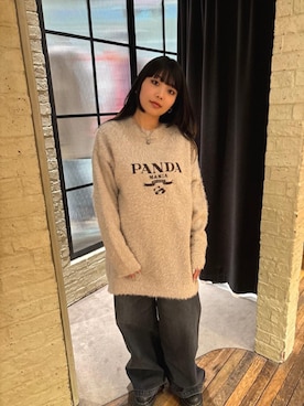 PANDA MANIA刺繍 セーターを使った人気ファッションコーディネート - WEAR