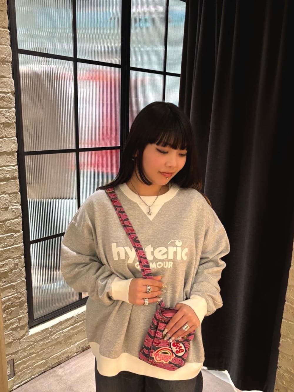 ヒステリックグラマー　PATCH SCRATCH サコッシュ　バッグ　完売品 HYSTERIC GLAMOUR - PATCH SCRATCH サコッシュ / ブラック | Tempt
