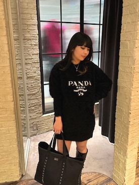 PANDA MANIA刺繍 セーターを使った人気ファッションコーディネート - WEAR