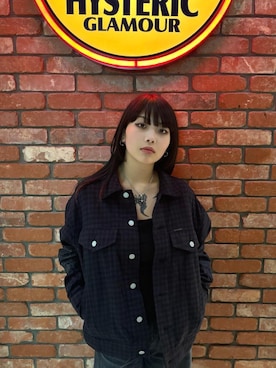 「HYSTERIC GLAMOUR（ヒステリックグラマー）のアイテム（その他アウター）」を使った、日向さん（レディース・155cm）の冬コーディネート