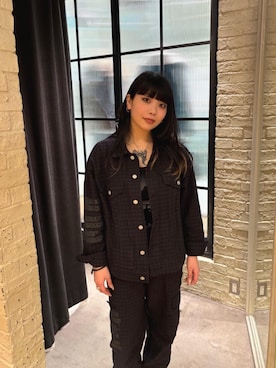 「HYSTERIC GLAMOUR（ヒステリックグラマー）のアイテム（その他アウター）」を使った、日向さん（レディース・155cm）の冬コーディネート