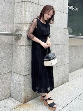 「アイテム（ドレス、ブラック系）」を使った、DRESS PLUSさん（レディース・160cm）の冬コーディネート