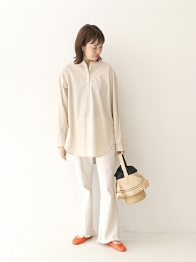 「SLOBE IENA（スローブイエナ）のアイテム（バレエシューズ）」を使った、Sallyさん（レディース・162cm）の冬コーディネート