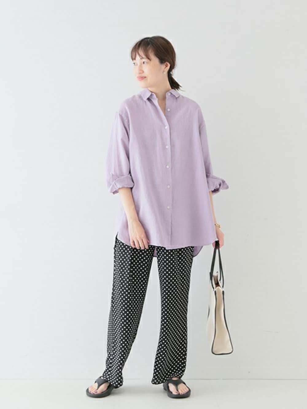 SLOBE IENA リネンフレンチフロントレギュラーシャツ SLOBE IENA（スローブイエナ）の「リネンフレンチフロントレギュラー