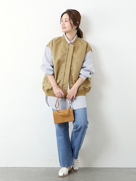 「MOHI（モヒ）のアイテム」を使った、ondaさん（レディース・158cm）の冬コーディネート