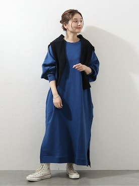 「スウェットワンピース」｜ondaさん（レディース・158cm）の冬コーディネート