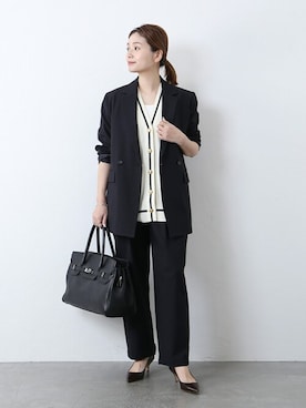 「JOURNAL STANDARD（ジャーナルスタンダード）のアイテム（ベスト）」を使った、ondaさん（レディース・158cm）の冬コーディネート