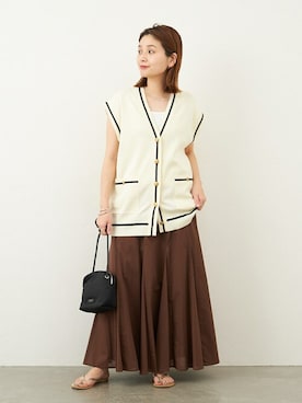 「JOURNAL STANDARD（ジャーナルスタンダード）のアイテム（ベスト）」を使った、ondaさん（レディース・158cm）の春コーディネート