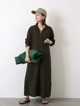 「PLAKTON（プラクトン）のアイテム」を使った、ondaさん（レディース・158cm）の春コーディネート