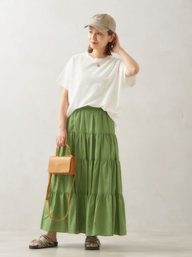 「PLAKTON（プラクトン）のアイテム」を使った、ondaさん（レディース・158cm）の春コーディネート