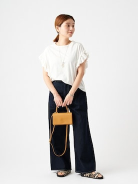 「PLAKTON（プラクトン）のアイテム」を使った、ondaさん（レディース・158cm）の春コーディネート