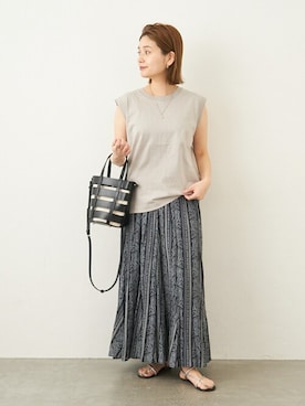 「YAHKI（ヤーキ）のアイテム」を使った、ondaさん（レディース・158cm）の春コーディネート