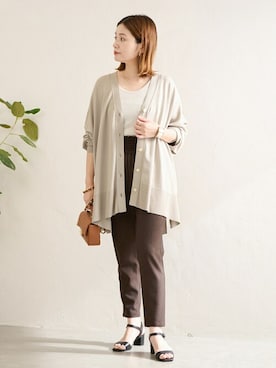 「JOURNAL STANDARD（ジャーナルスタンダード）のアイテム（タンクトップ）」を使った、ondaさん（レディース・158cm）の夏コーディネート