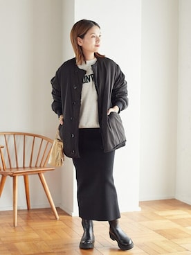 「ARMY TWILL（アーミーツイル）のアイテム（ブルゾン）」を使った、ondaさん（レディース・158cm）の夏コーディネート