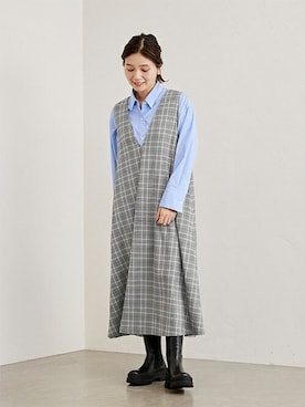 「JOURNAL STANDARD（ジャーナルスタンダード）のアイテム（ワンピース）」を使った、ondaさん（レディース・158cm）の秋コーディネート