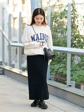 「eness（エネス）のアイテム」を使った、ondaさん（レディース・158cm）の秋コーディネート