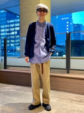 「アイテム（キャスケット）」を使った、BEAMS PLUSさん（メンズ・176cm）の春コーディネート