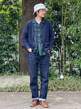 「LOOPWHEELER（ループウィラー）のアイテム（スウェット）」を使った、BEAMS PLUSさん（メンズ・178cm）の春コーディネート