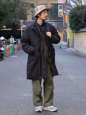「M-65」｜「アイテム（その他アウター）」を使った、BEAMS PLUSさん（メンズ・178cm）の秋コーディネート