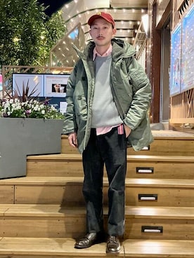 「BEAMS PLUS（ビームスプラス）のアイテム（ブルゾン）」を使った、BEAMS PLUSさん（メンズ・171cm）の冬コーディネート