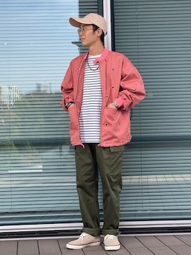 「BEAMS PLUS（ビームスプラス）のアイテム（ブルゾン）」を使った、BEAMS PLUSさん（メンズ・170cm）の春コーディネート