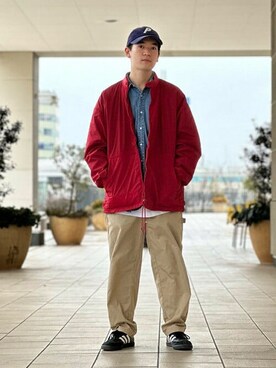 「BEAMS PLUS（ビームスプラス）のアイテム（ブルゾン）」を使った、BEAMS PLUSさん（メンズ・168cm）の春コーディネート