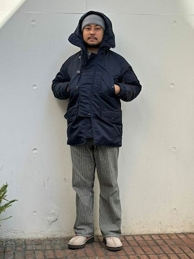 「BEAMS PLUS（ビームスプラス）のBEAMS PLUS / クルーネック スウェット（スウェット）」を使った、BEAMS PLUSさん（メンズ・168cm）の冬コーディネート