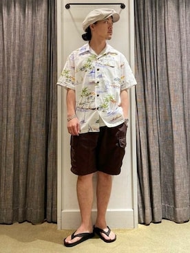 「sage de cret（サージュデクレ）のアイテム」を使った、BEAMS PLUSさん（メンズ・171cm）の夏コーディネート