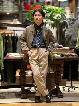 「BEAMS PLUS（ビームスプラス）のアイテム（ジャケット/アウター）」を使った、BEAMS PLUSさん（メンズ・166cm）の秋コーディネート
