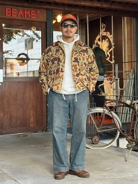 「BEAMS PLUS（ビームスプラス）のアイテム（ジャケット/アウター）」を使った、BEAMS PLUSさん（メンズ・171cm）の秋コーディネート