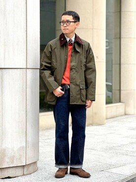 別注】Barbour / BEDALE 2Layer Classic Fitを使った人気ファッション