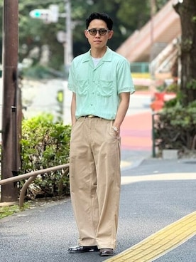 「BEAMS PLUS（ビームスプラス）のアイテム」を使った、BEAMS PLUSさん（メンズ・171cm）の夏コーディネート