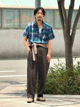 「BEAMS PLUS（ビームスプラス）のアイテム」を使った、BEAMS PLUSさん（メンズ・170cm）の夏コーディネート