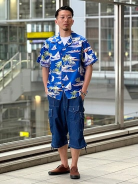 「BEAMS PLUS（ビームスプラス）のアイテム」を使った、BEAMS PLUSさん（メンズ・168cm）の夏コーディネート