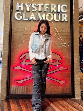 「HYSTERIC GLAMOUR（ヒステリックグラマー）のアイテム（ベスト）」を使った、maio.さん（レディース・160cm）の秋コーディネート