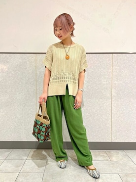 「チチカカ」｜「アイテム（パンプス）」を使った、チチカカさん（レディース・152cm）の春コーディネート