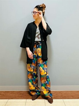 「チチカカ」｜「アイテム（タンクトップ）」を使った、チチカカさん（レディース・161cm）の春コーディネート